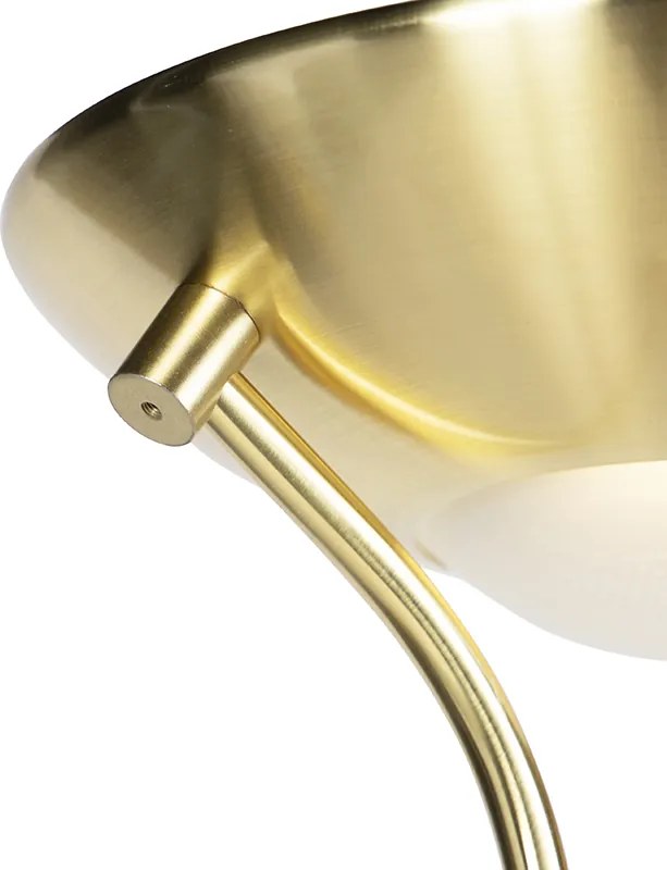 Lampa stojąca złota z lampką do czytania, w tym LED i ściemniacz - Diva 2