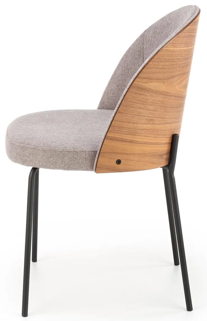 Krzesło popielaty/jasny orzech, skandynawski, loft, K451