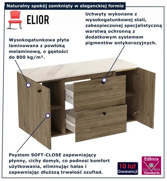 Szafka pod umywalkę w kolorze ciemny orzech T3-B43