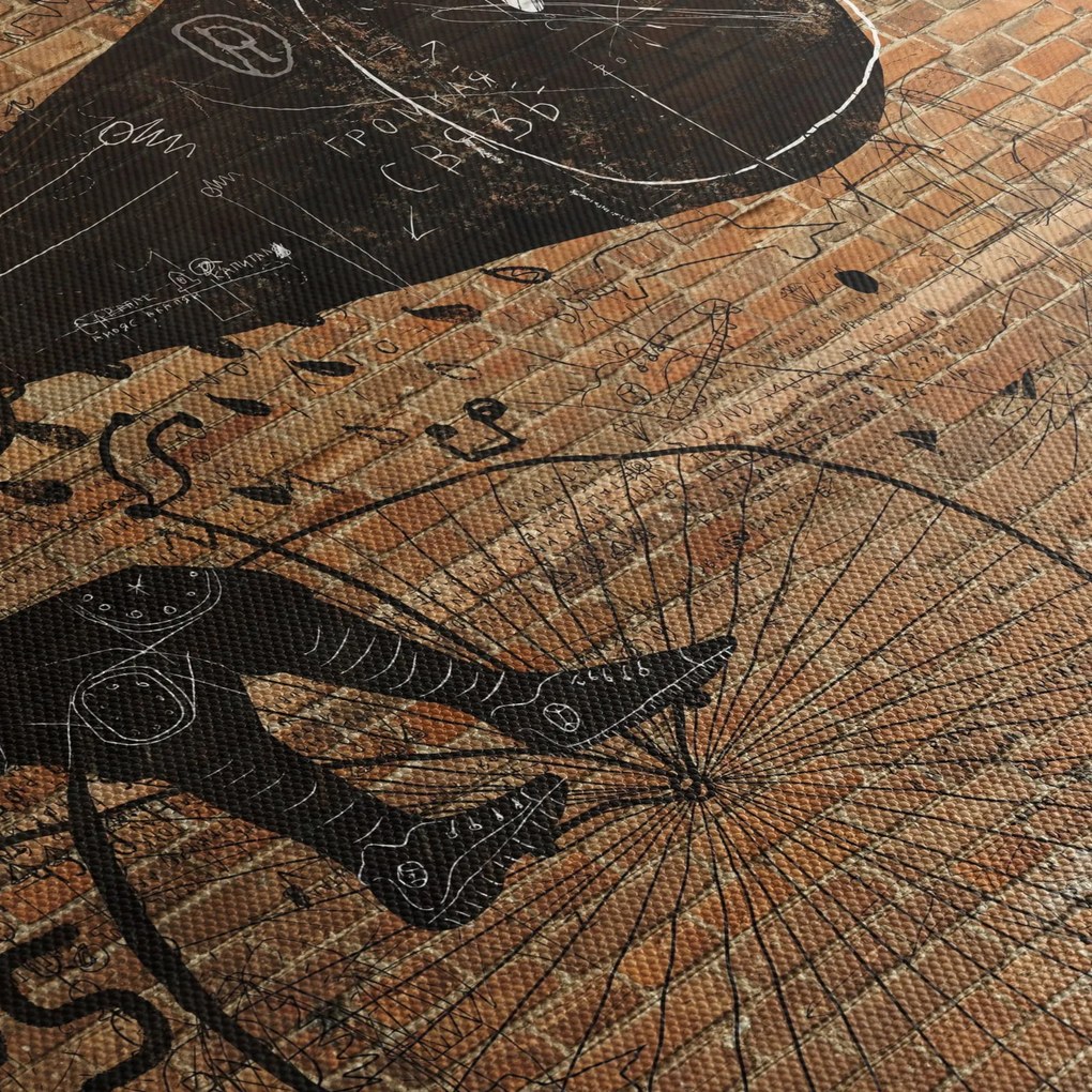 Obraz - Mężczyzna na rowerze w stylu Banksy (170x50 cm)