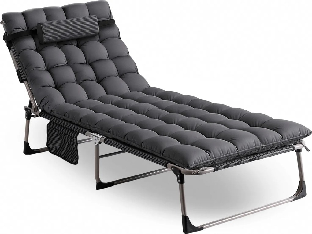 Leżak Ogrodowy VENUS 190x73 cm Szary