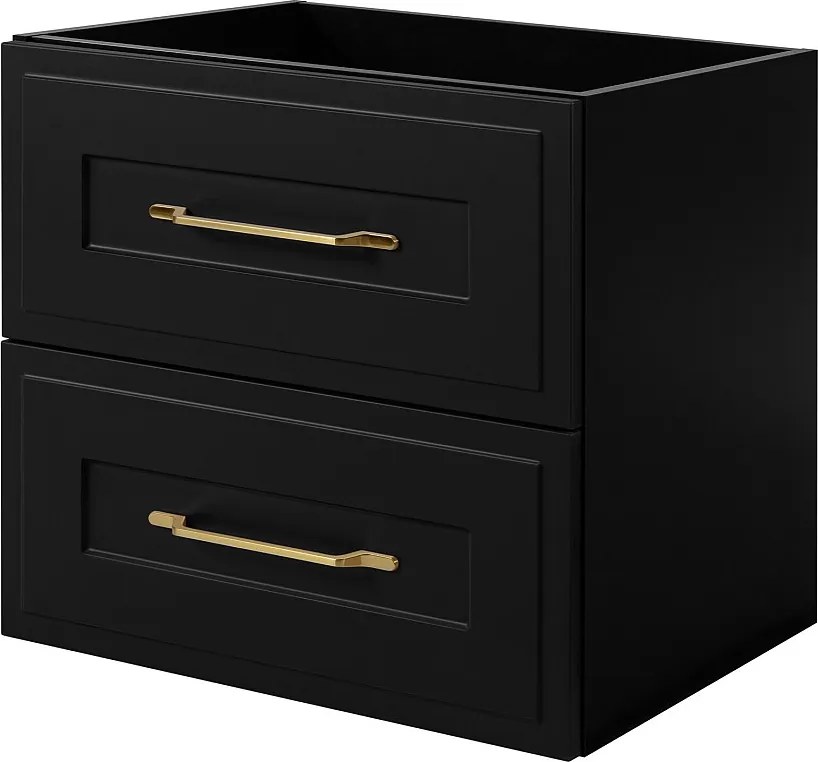 Szafka podumywalkowa w stylu klasycznym, czarna, 60 x 57 x 46 cm