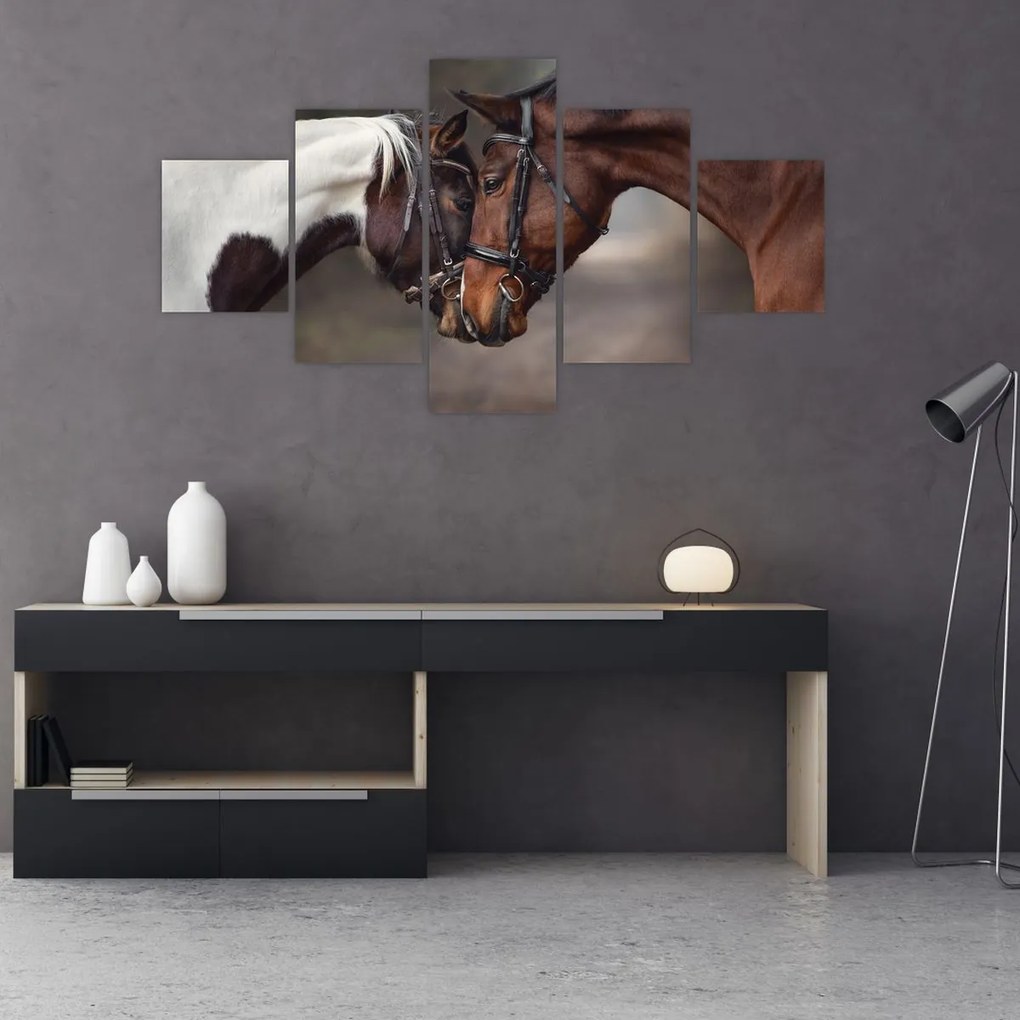 Obraz - Zakochane konie (125x70 cm)