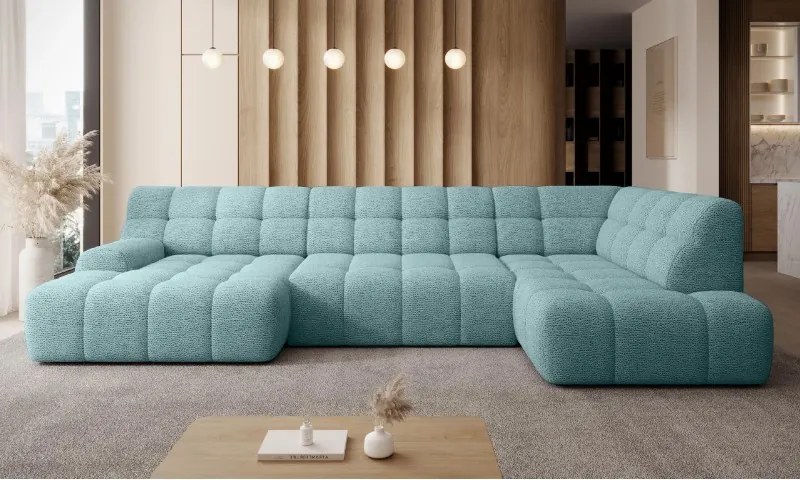 Narożnik COCOON XL w układzie U z elektryczną regulacją siedziska Prawostronny w tkaninie JAGUAR 16