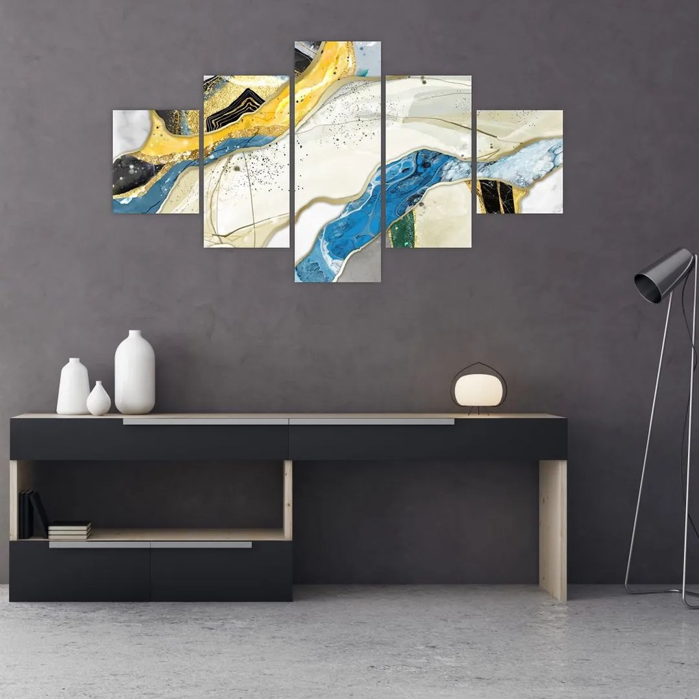 Obraz - Kolorowy marmur (125x70 cm)