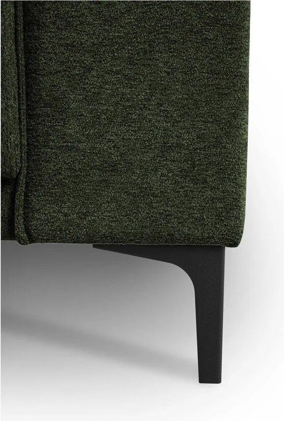 Zielony narożnik z tkaniny szenilowej (lewostronny/z szezlongiem) Copenhagen – Scandic