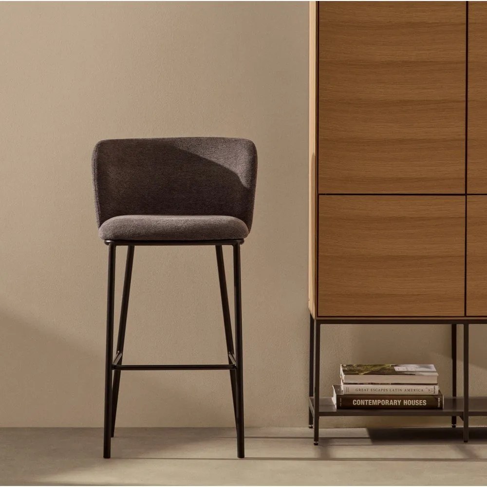 Ciemnoszary hoker zestaw 102 cm Ciselia – Kave Home