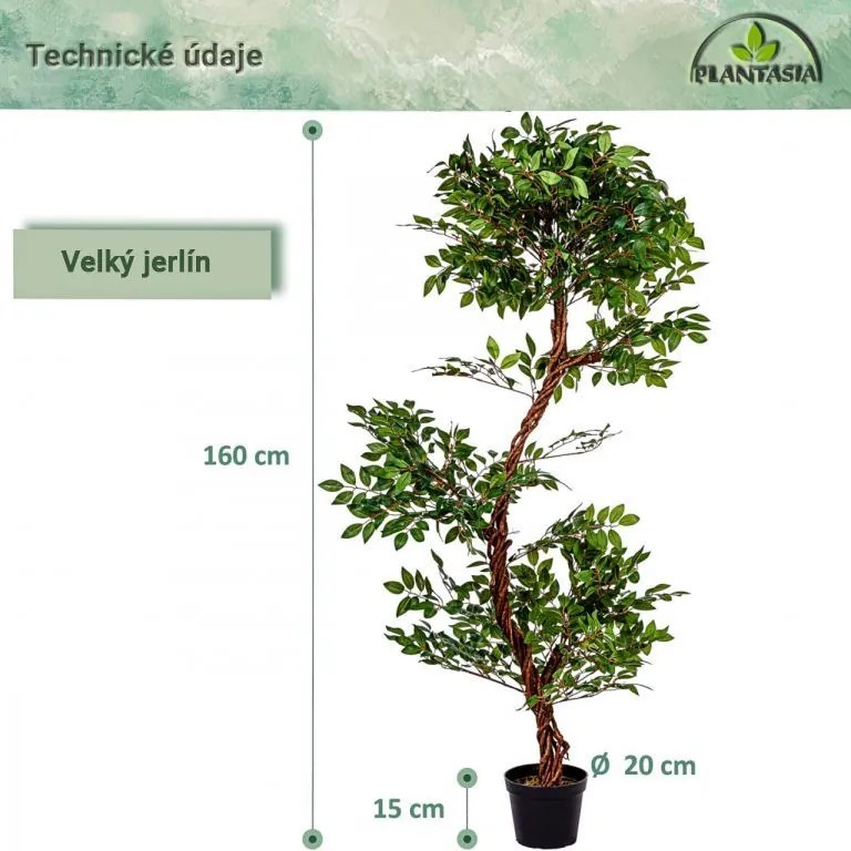 PLANTASIA Sztuczne drzewo yerlin, 160 cm