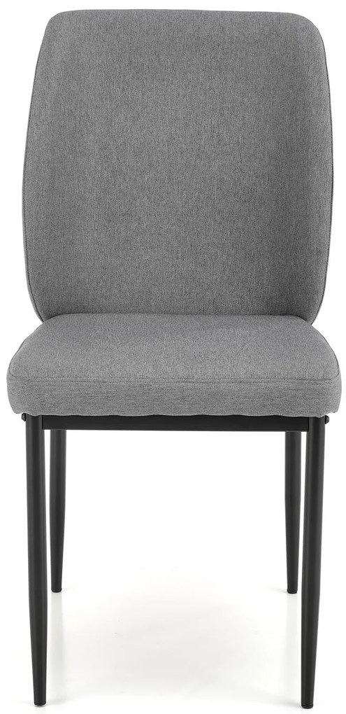 JASPER stół + 4 krzesła SZKLANY STÓŁ tapicerowane krzesła tkanina szare