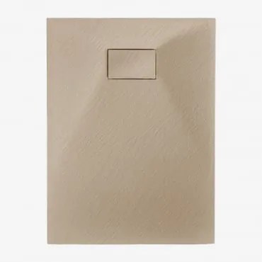 Brodzik Prysznicowy Soho Prostokątny, Antypoślizgowy, Bardzo Płaski Z Żywicy Smc Marrón Arena Claro & 100 X 70 Cm - Sklum