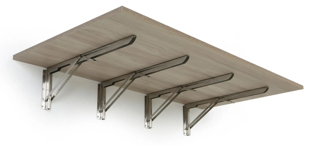 Stół składany na ścianie, 1200 x 600 mm, nośność 60 kg, dąb naturalny