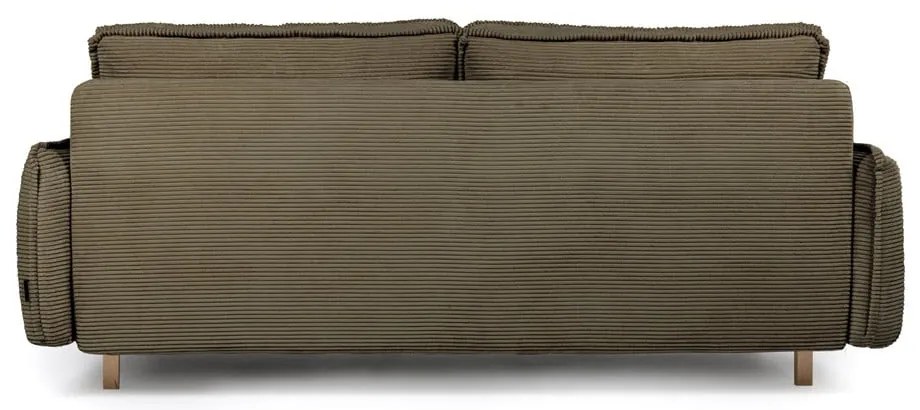Zielona sztruksowa rozkładana sofa 218 cm Tori – Bonami Selection