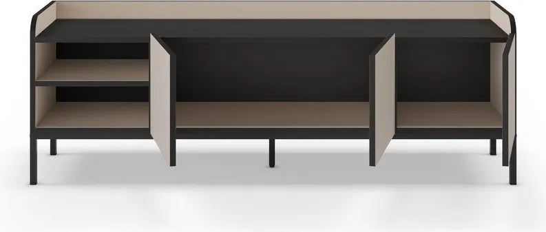 Kremowa szafka pod TV 160x55x42 cm Adara – Marckeric