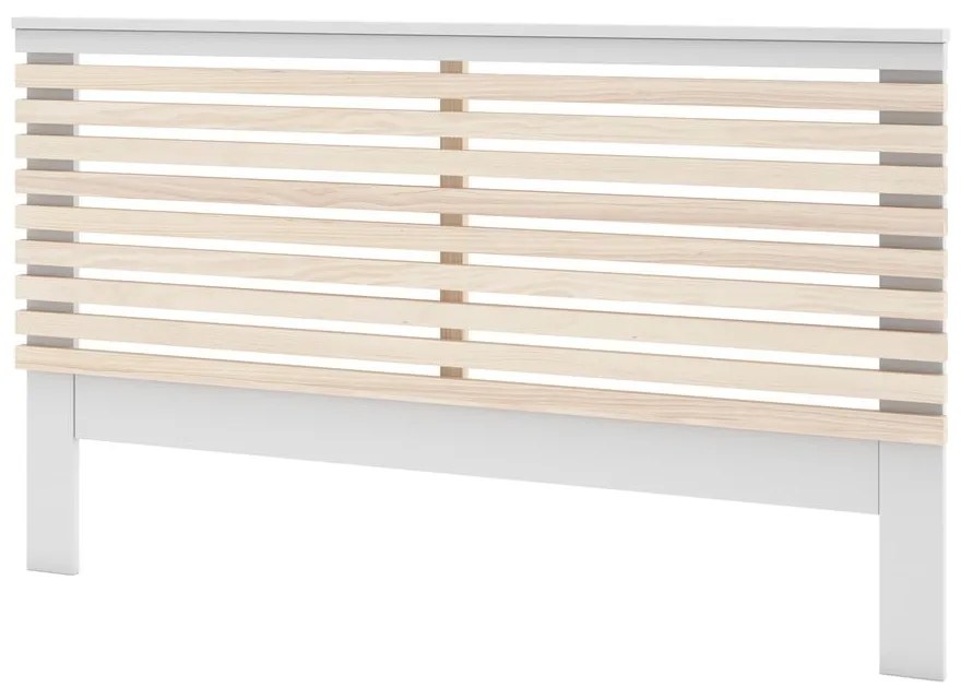 Biały zagłówek w dekorze sosny 146x100 cm Campus – Marckeric