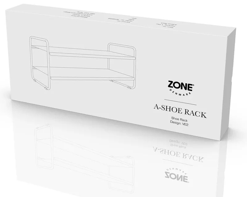 Jasnoszary stalowy regał na buty 33x33x80 cm A-Shoe – Zone