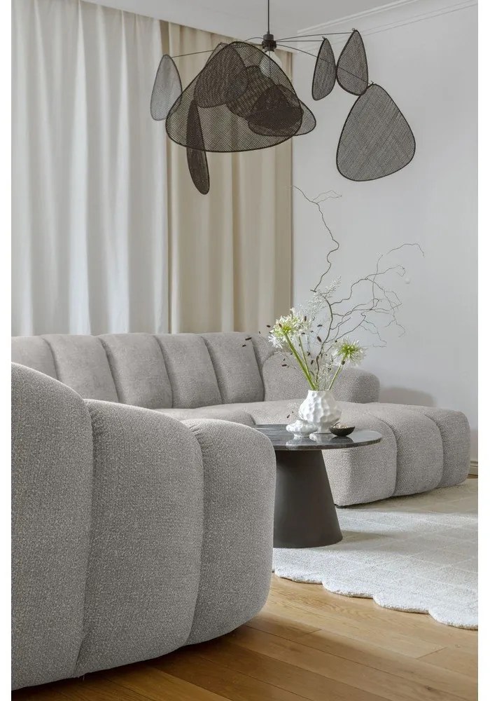 Jasnoszary narożnik (lewostronny/w kształcie litery U) Shell – Miuform