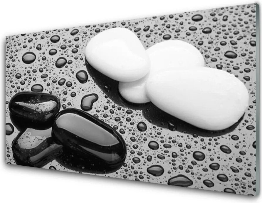 Panel Kuchenny Deszcz Na Gładkich Kamieniach