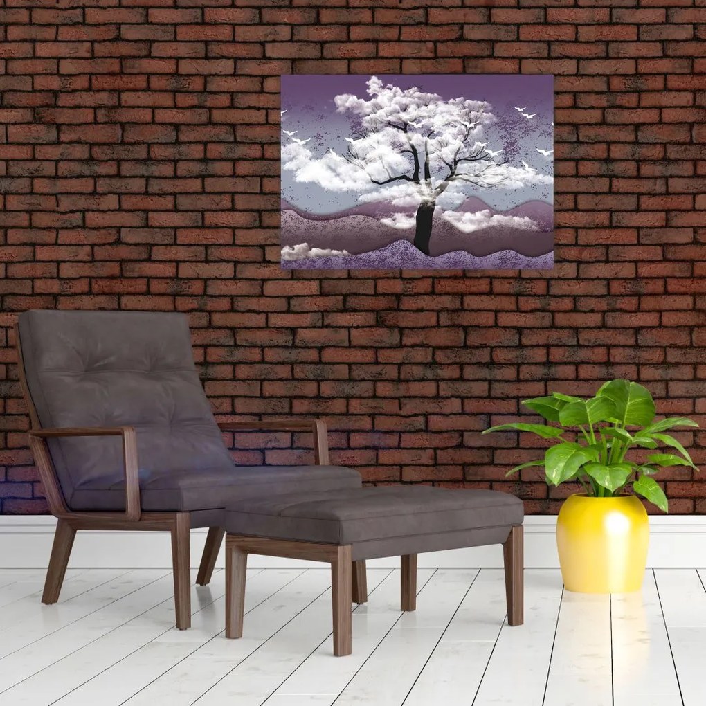 Obraz - Drzewo w chmurach (70x50 cm)