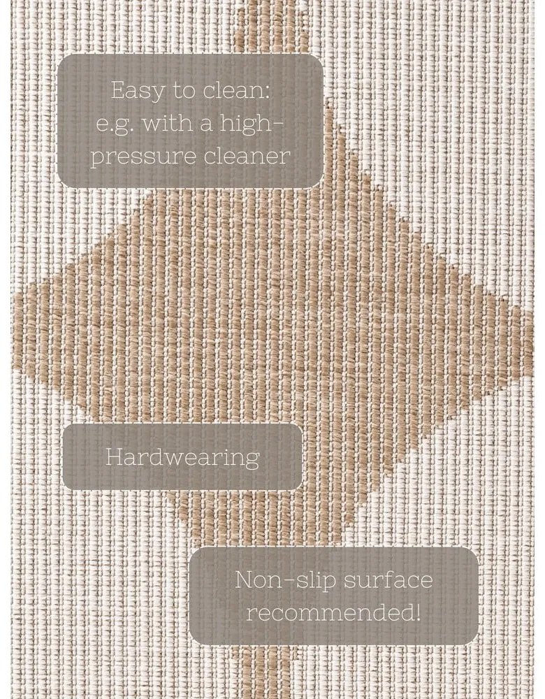 Dywan odpowiedni na zewnątrz w beżowo-śmietankowym kolorze 120x170 cm Duet Bowen – NORTHRUGS