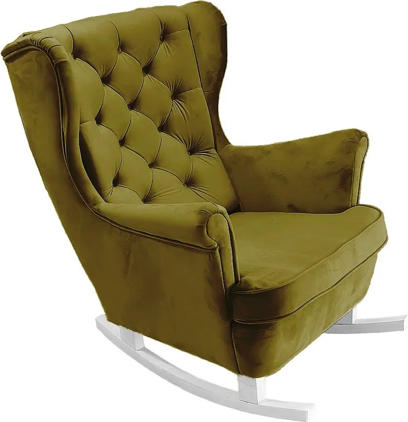 Fotel Relax z Tapicerowanym Siedzeniem i Podłokietnikami, Fotel TV 102x81x95cm Zielony_29846