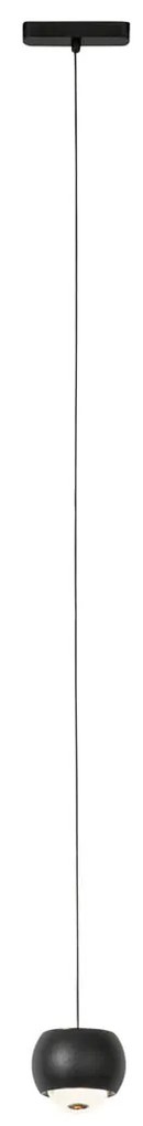 Nowoczesna czarna lampa wisząca do systemu szynowego jednofazowego z LED - Magnetic Lance