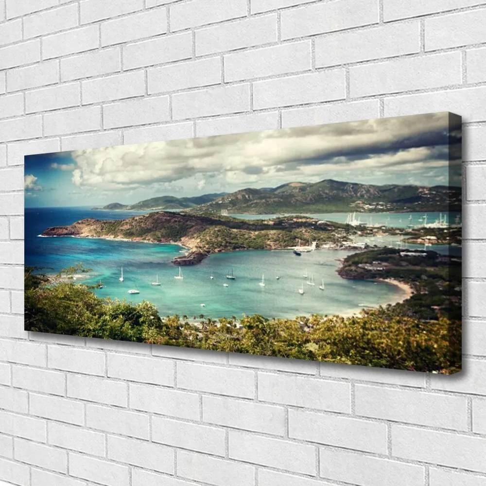 Obraz Canvas Zatoka Łódki Krajobraz