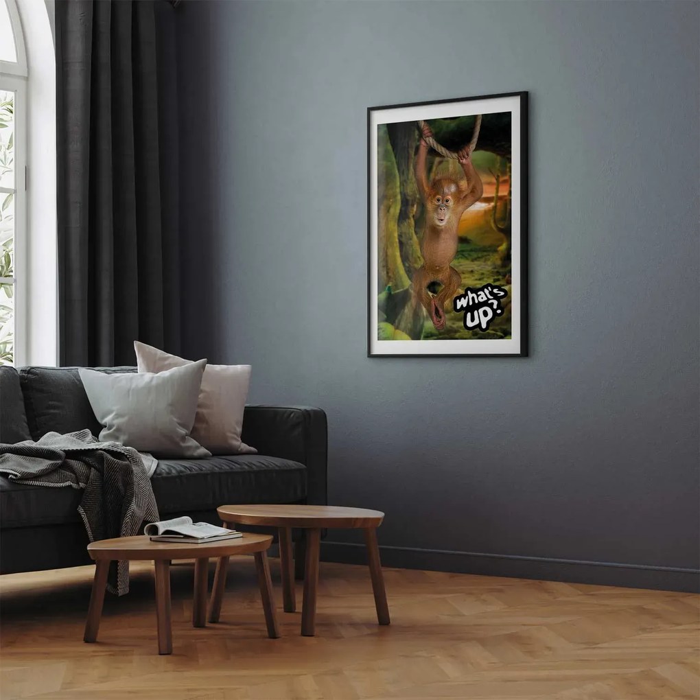 Plakat What's Up 21x30 cm z ramą czarną z marginesem ARTGEIST B