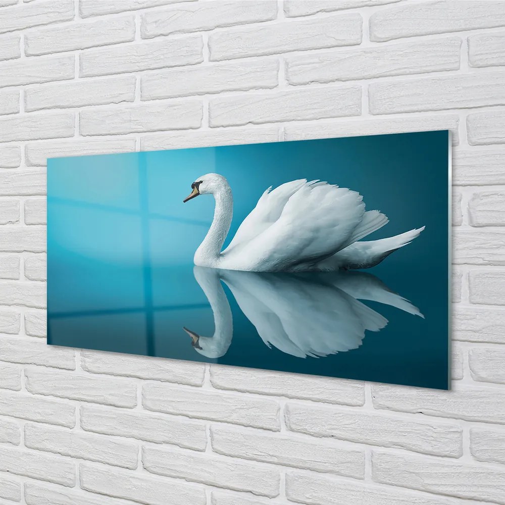 Panel Szklany Łabędź w wodzie