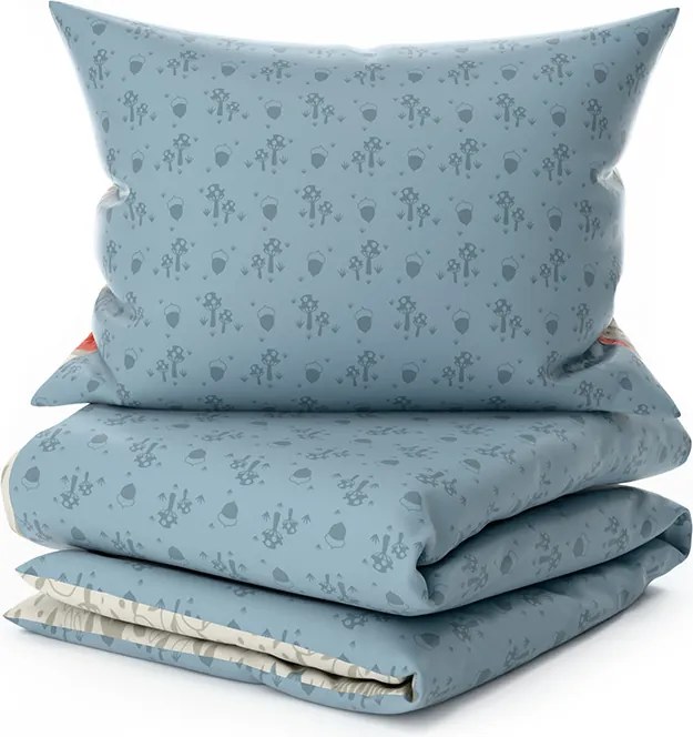 PrzytulneMieszkanie.pl PrzytulneMieszkanie.pl Krepowa pościel do łóżeczka Renforcé FOXIVA szara Rozmiar pościeli: 45 x 65 cm | 90 x 140 cm