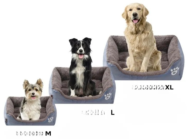 Pluszowe legowisko dla psa/kota PAWZER M 54x40 cm, szare