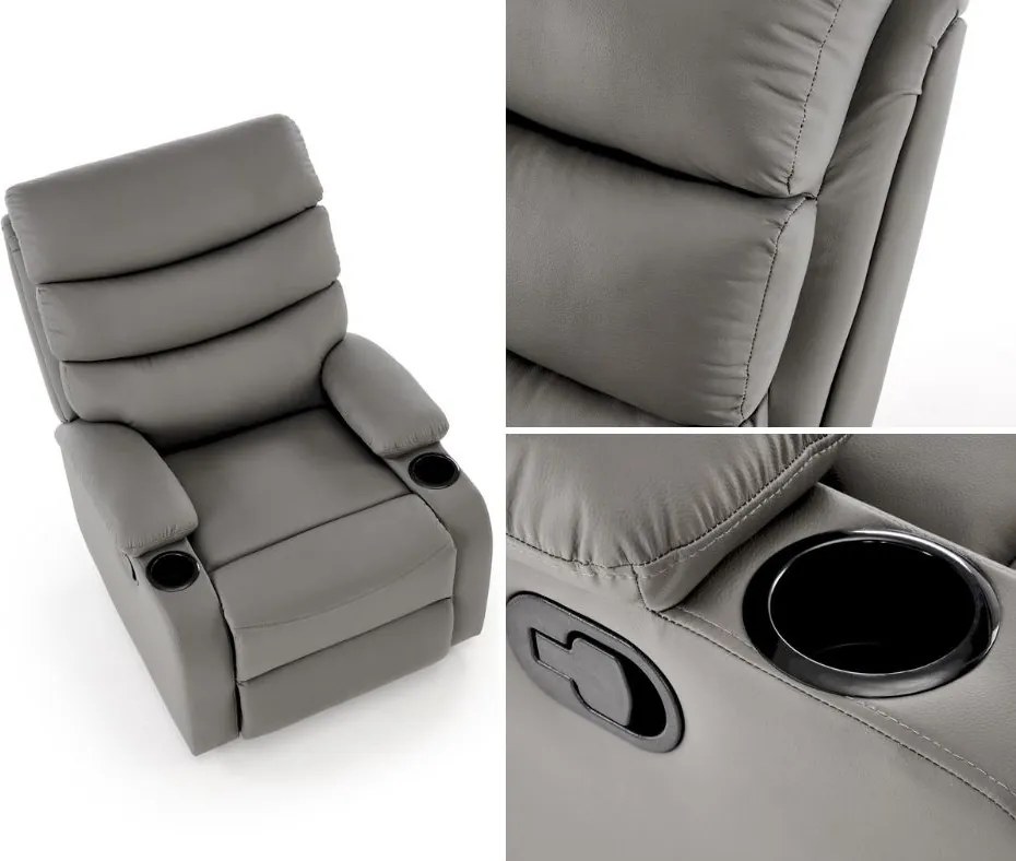 Rozkładany fotel z miejscem na napoje Perus Halmar