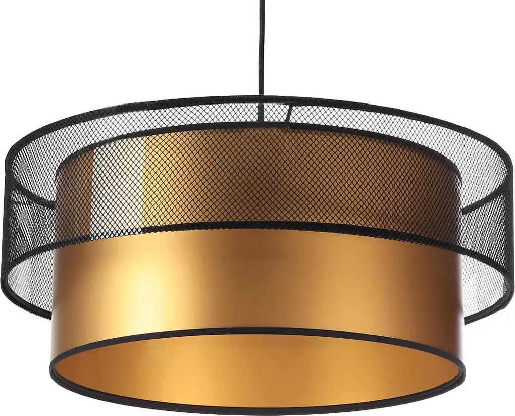 Złoto-czarna lampa wisząca glamour z siatki - 5X S421 L1-E67