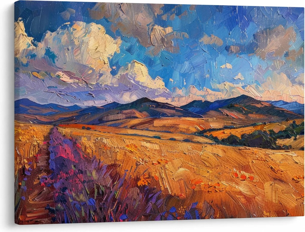 Obraz - Obraz olejny przedstawiający krajobraz (70x50 cm)