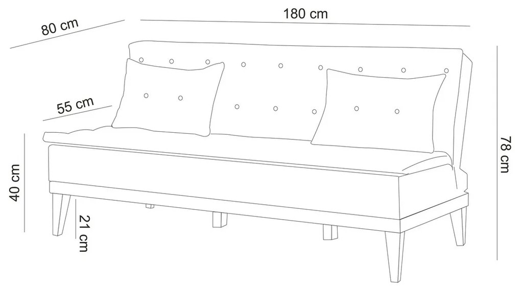 Sofa rozkładana Fuoco Cream