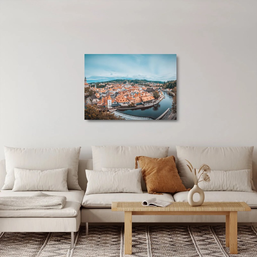Obraz na szkle - Český Krumlov (70x50 cm)