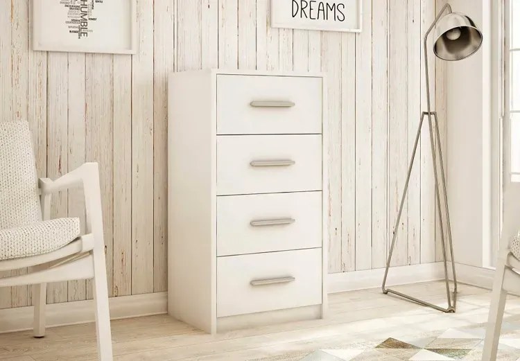 Biała komoda z szufladami A8-T88