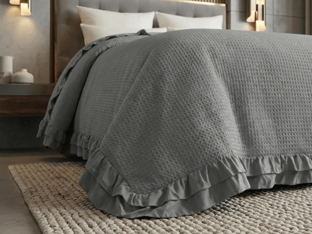 Narzuta na łóżko MONTEGO, szara Rozmiar: 200 x 220 cm