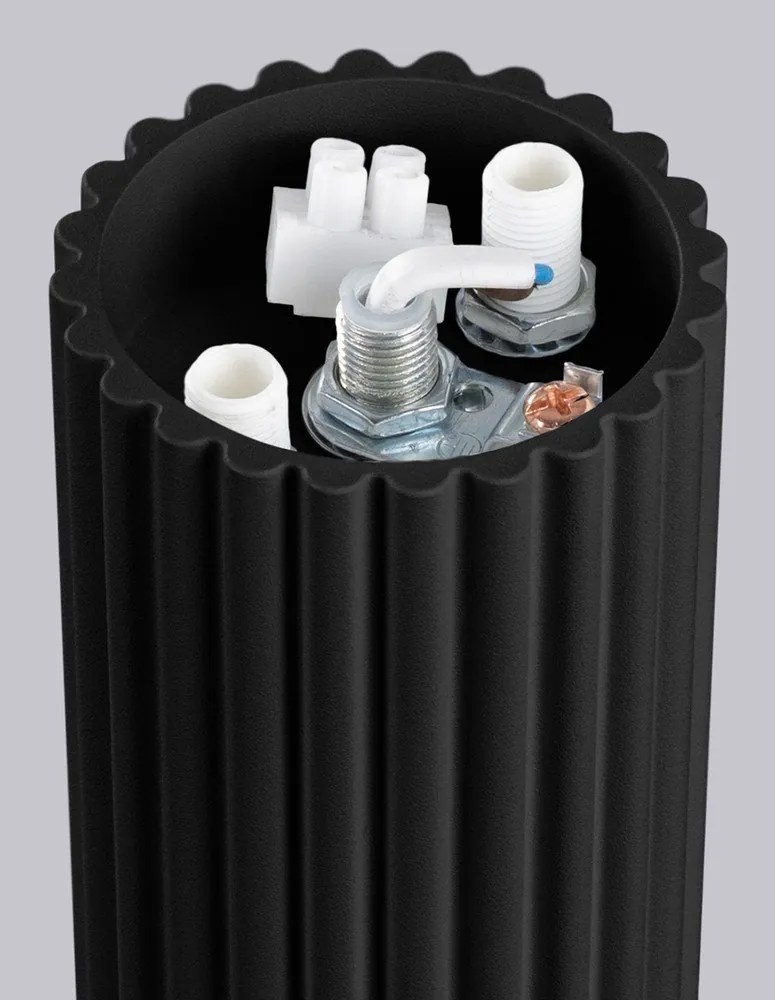 Czarna lampa sufitowa ze szklanym kloszem ø 12 cm Orbital – Sollux