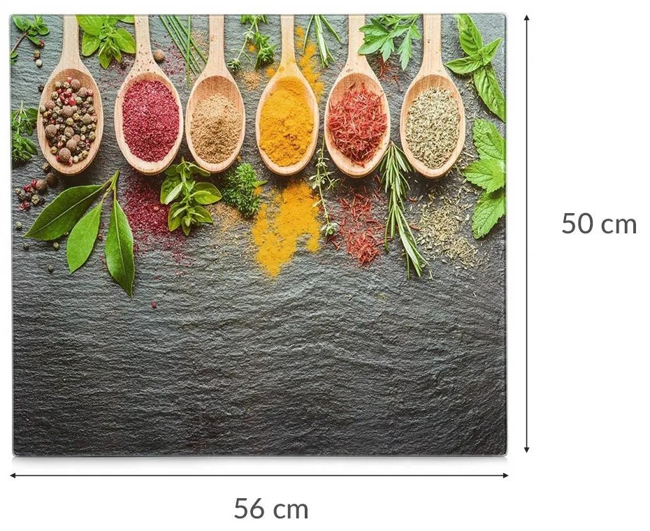 Płyta kuchenna, deska do krojenia, szkło, żaroodporna, ZELLER