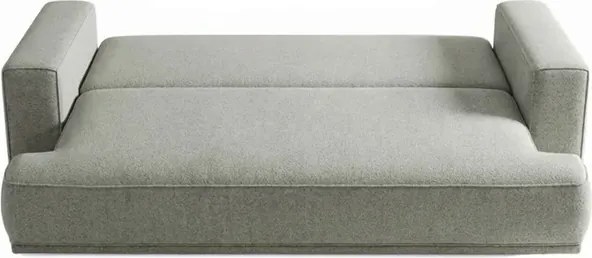 Sofa z Funkcją Spania CAMELIA Szara Boucle Nowoczesna