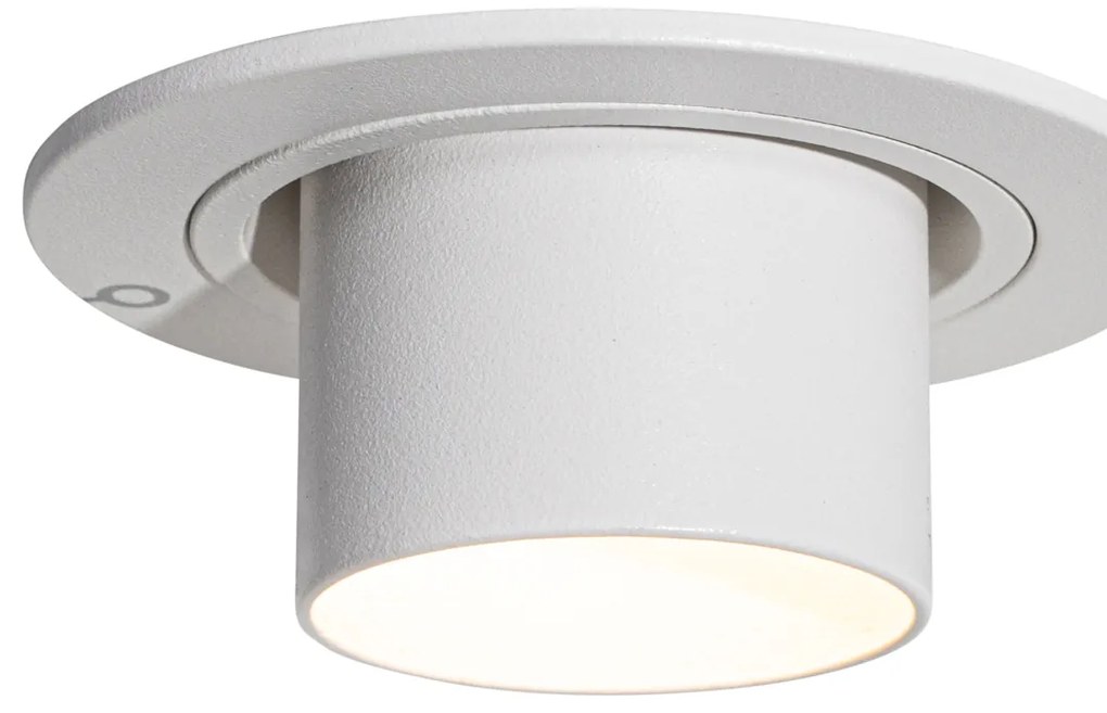 Zestaw 6 reflektorów wpuszczanych biały GU10 35mm okrągłe z możliwością przechylania - Installa Nowoczesny Oswietlenie wewnetrzne