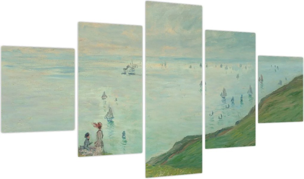 Obraz - Henri Fantin-Latour, Cliffs at Pourville, reprodukcje (125x70 cm)
