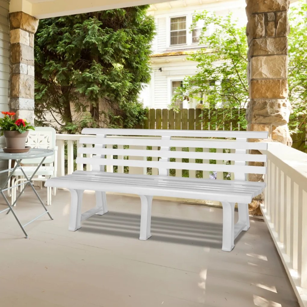 Ławka ogrodowa ORCHIDEA, 145x49x74cm, biała I.P.A.E-Progarden