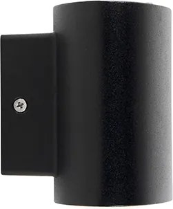Nowoczesna lampa ścienna zewnętrzna czarna z wbudowanym LED IP44 - Ovum