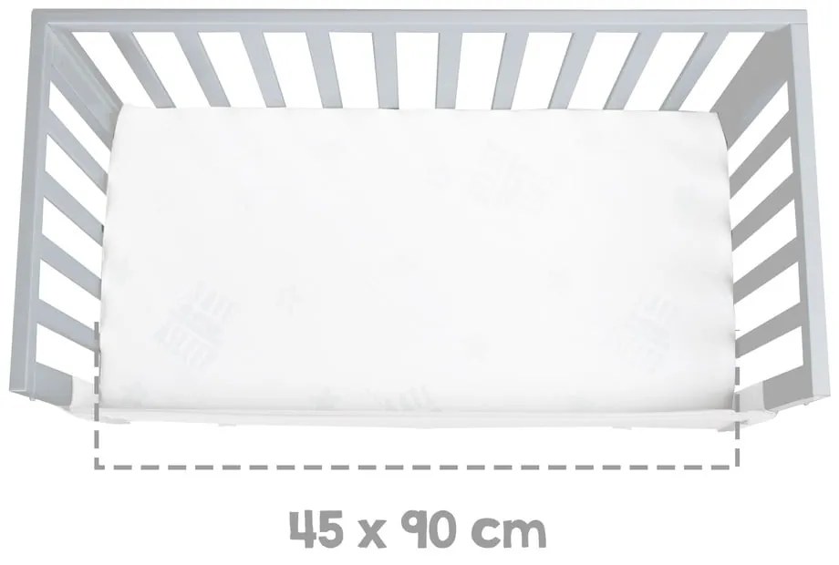 Szare łóżeczko 90x45 cm – Roba