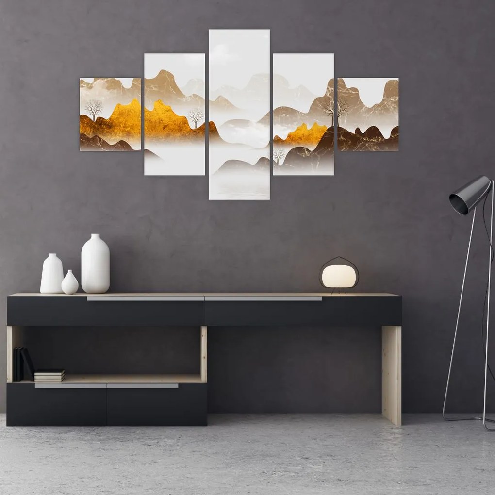 Obraz - Góry we mgle (125x70 cm)