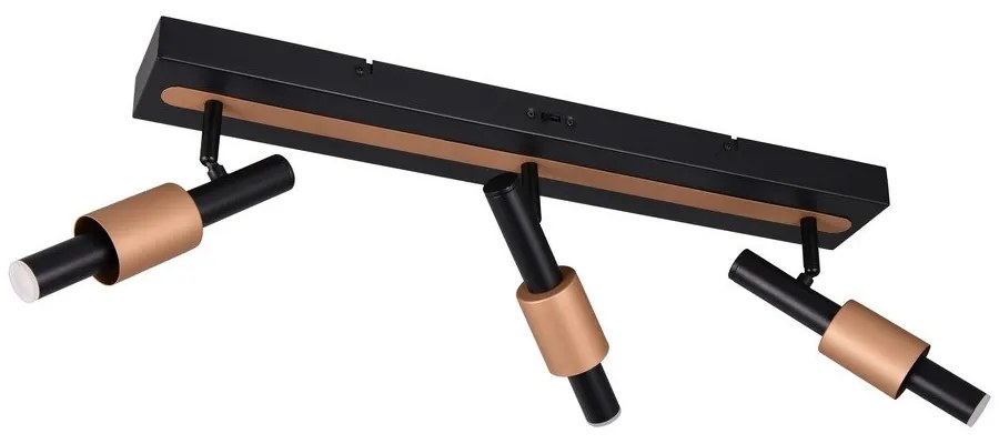 Czarna/w kolorze brązu lampa punktowa LED 20,5x63 cm Ikaris – Trio Select