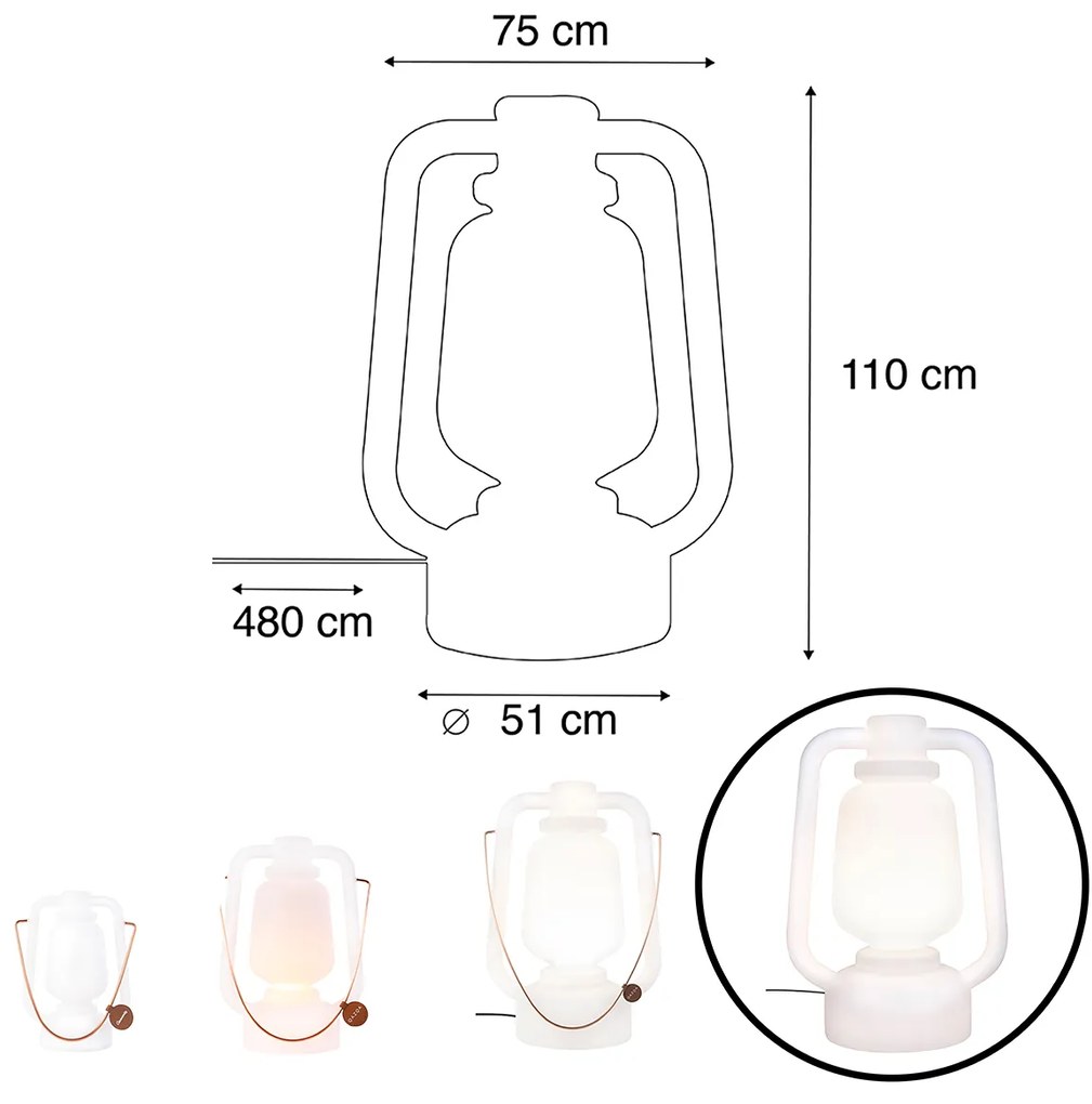 Inteligentna lampa podłogowa biała 110 cm w tym Wi-Fi G95 - Storm Extra Large