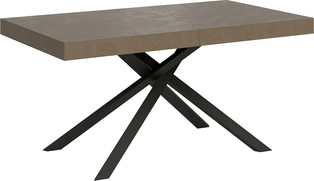 Stół rozkładany 160/264x90 cm Karida szaro-beżowy nogi antracytowe