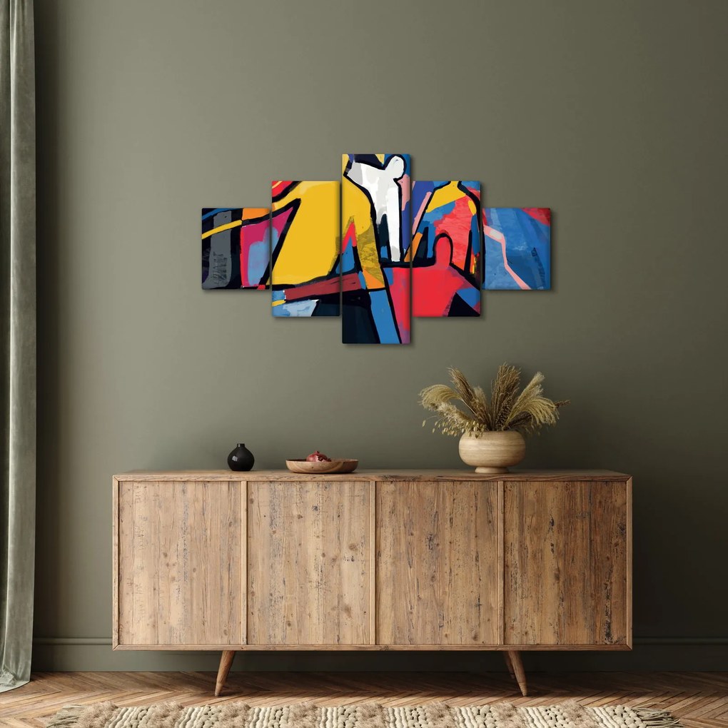 Obraz - Abstrakcja mężczyzn (125x70 cm)